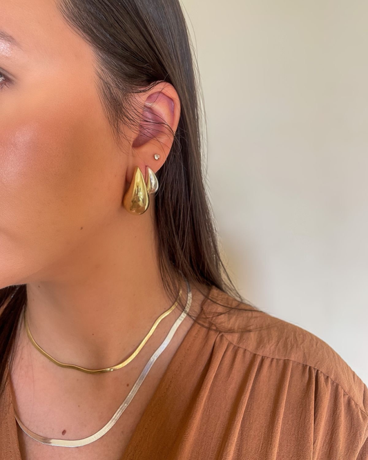 Aretes Gota dorados