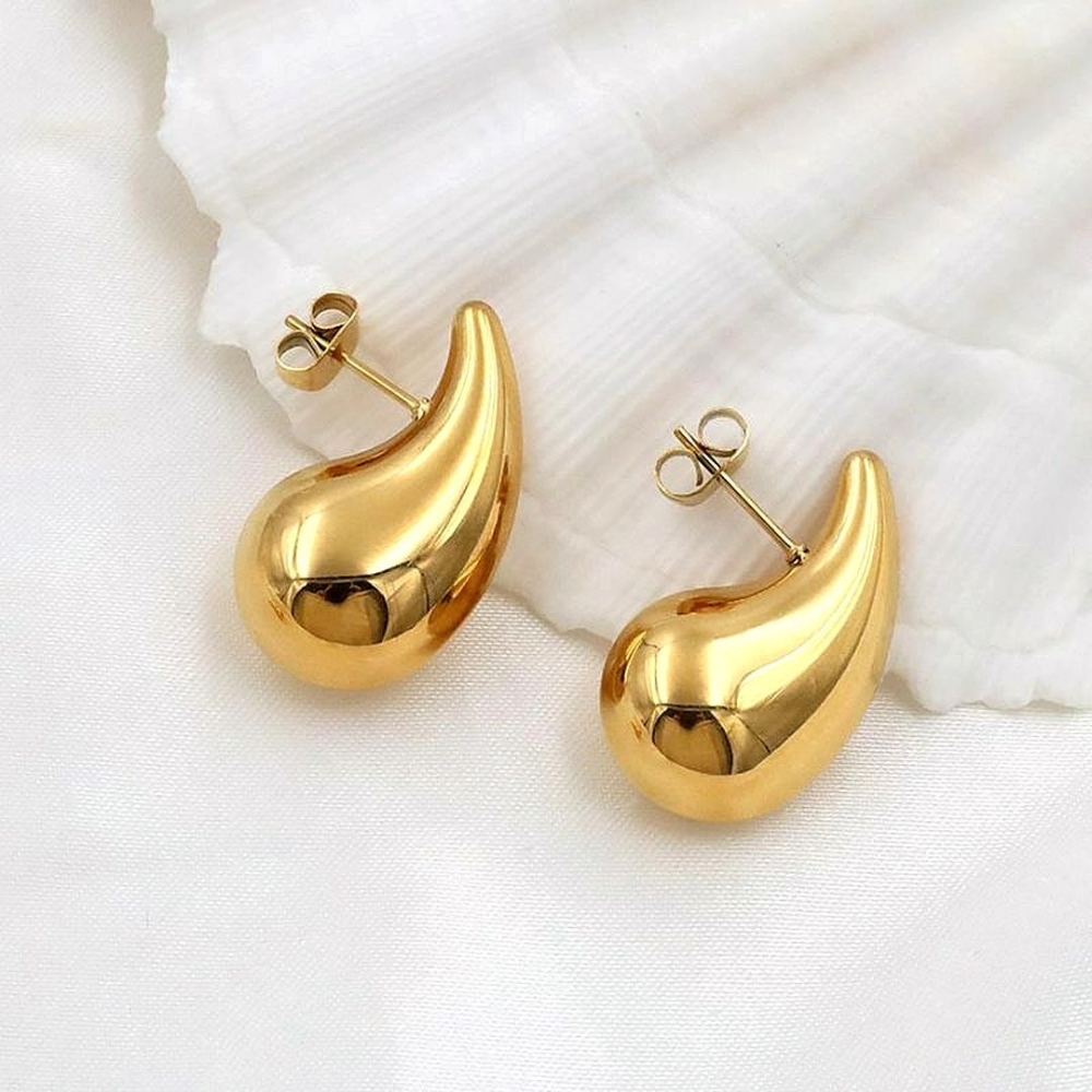 Aretes Gota dorados