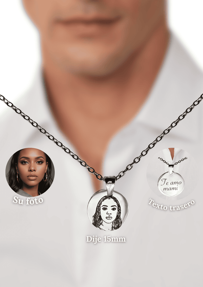 Collar redondo 15mm Personalizado con Fotografía