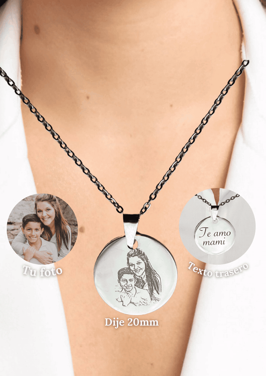 Collar redondo 20mm Personalizado con Fotografía