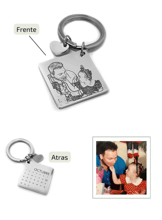 Llavero personalizado fotograbado