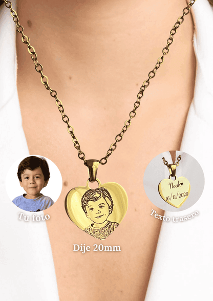 Collar corazón Personalizado con fotografía