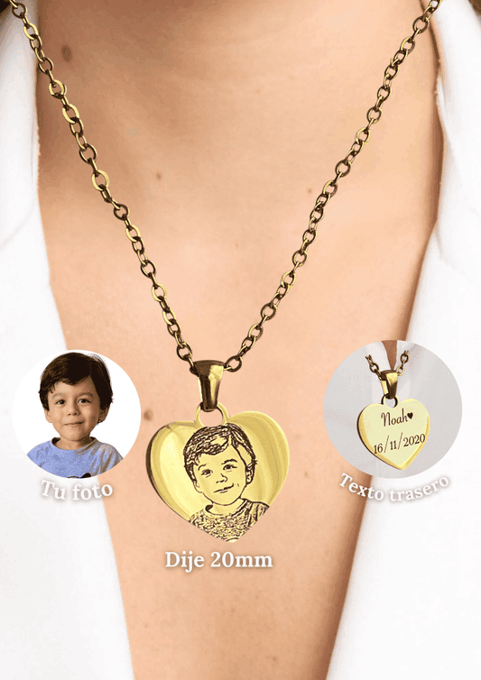 Collar corazón Personalizado con fotografía