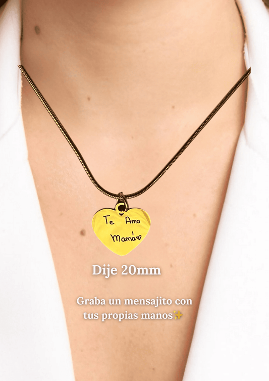Collar personalizado con texto escrito a mano